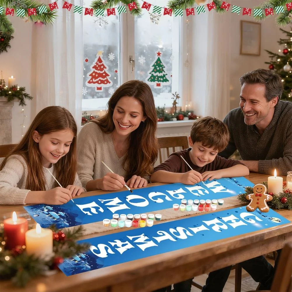 Paint by Numbers Front Door Hanging Banners - Frosty Welcome - Image 10