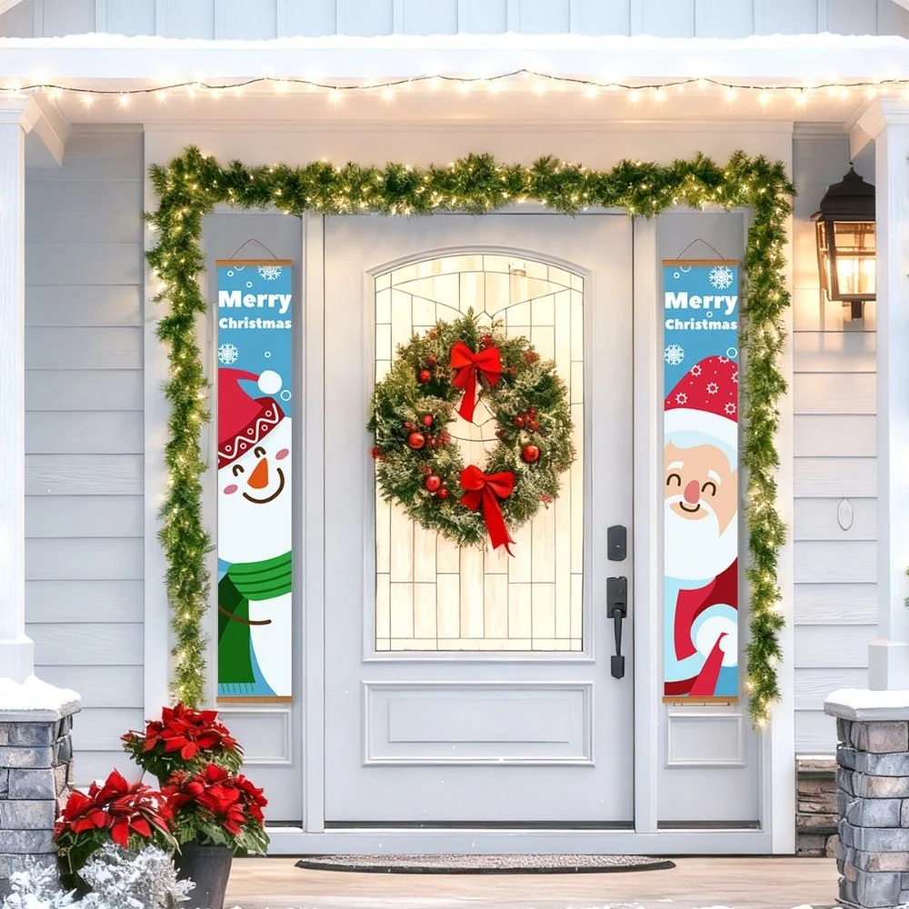 Paint by Numbers Front Door Hanging Banners - Happy Snowman - Image 9