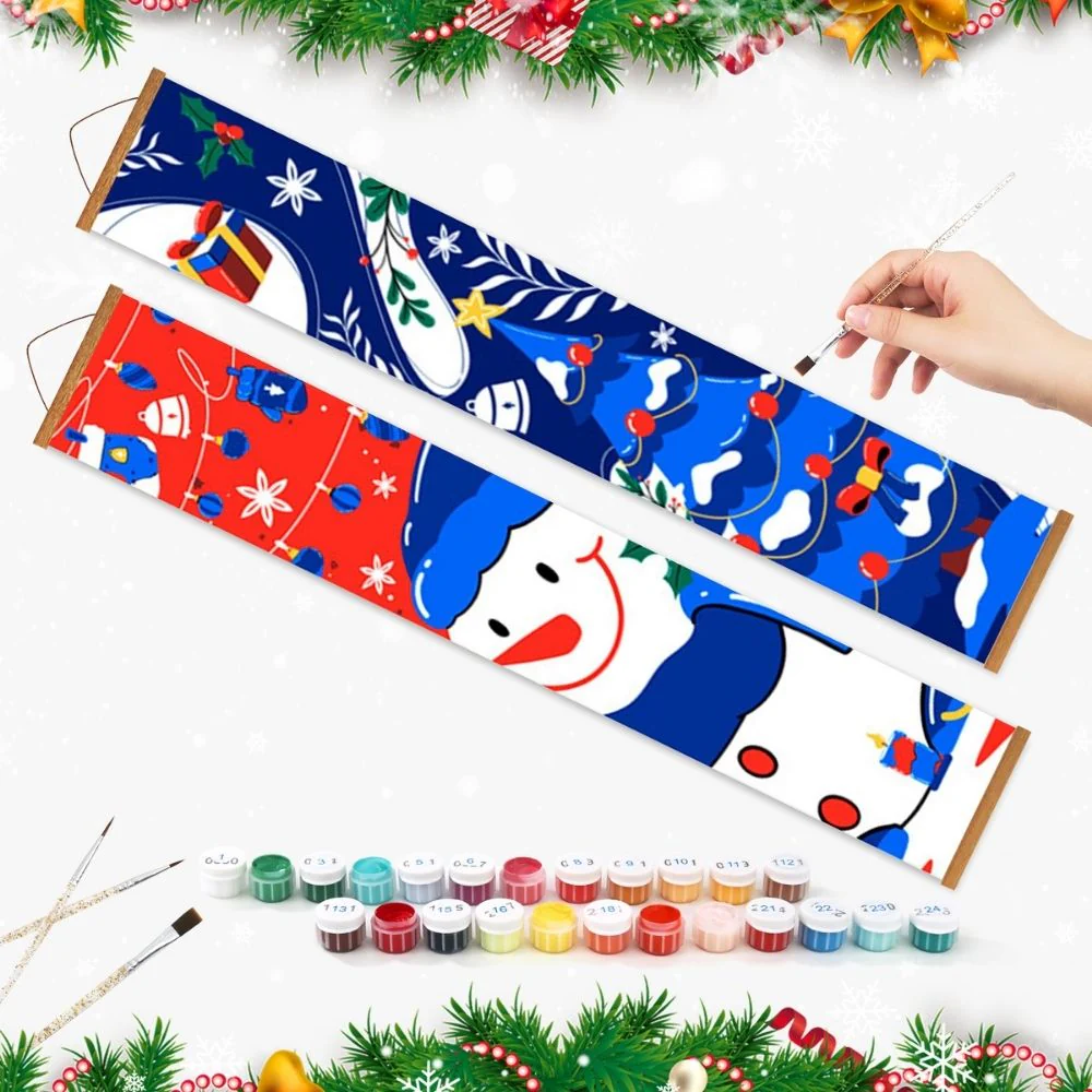 Paint by Numbers Front Door Hanging Banners - Jolly Frosty - Image 3