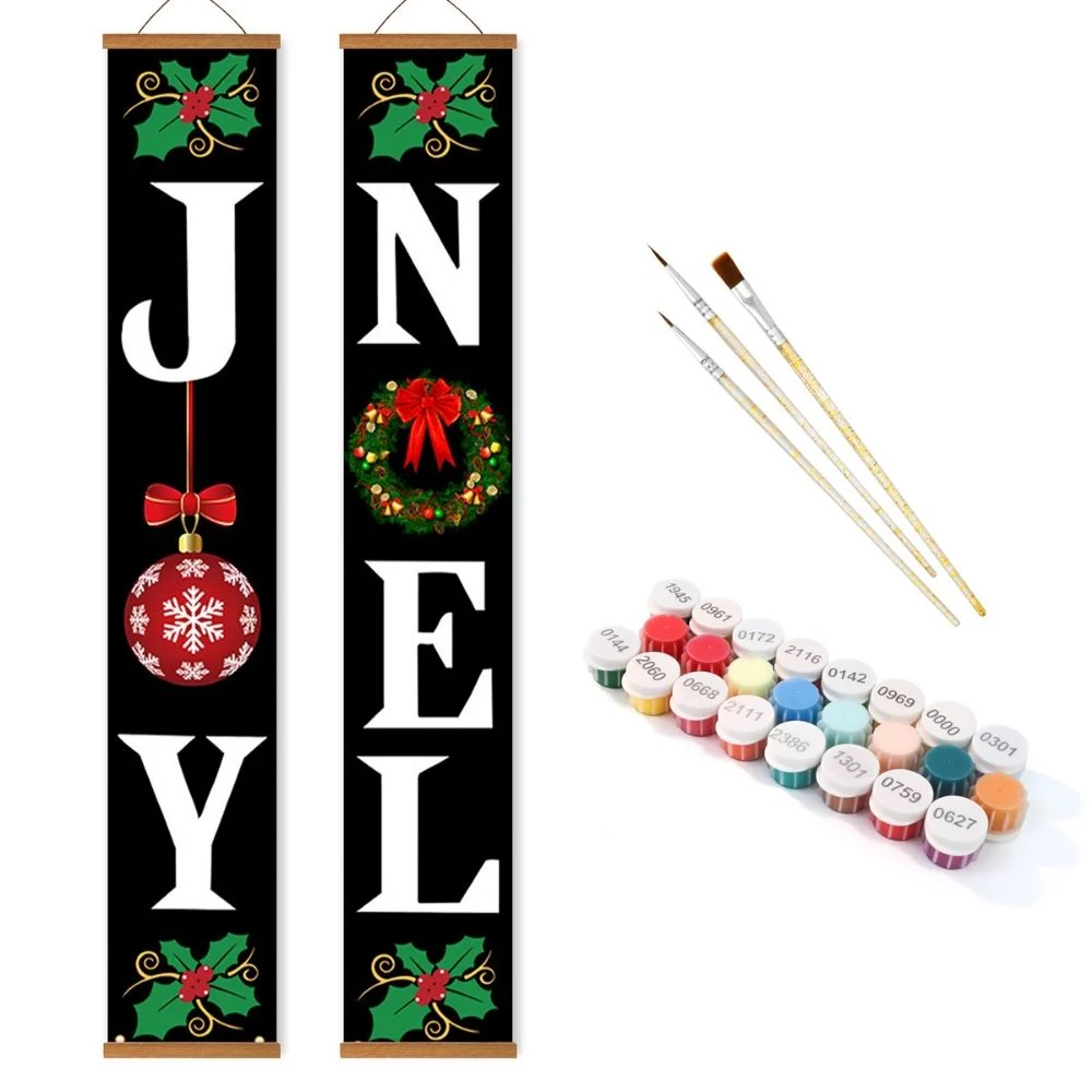 Paint by Numbers Front Door Hanging Banners - Joy Noel - Image 2