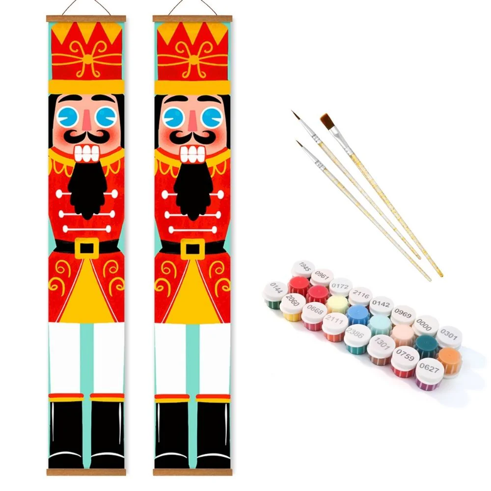 Paint by Numbers Front Door Hanging Banners - Nutcracker Dreams - Image 2