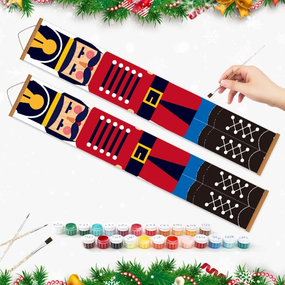 Paint by Numbers Front Door Hanging Banners - Nutcracker Guard - Image 3