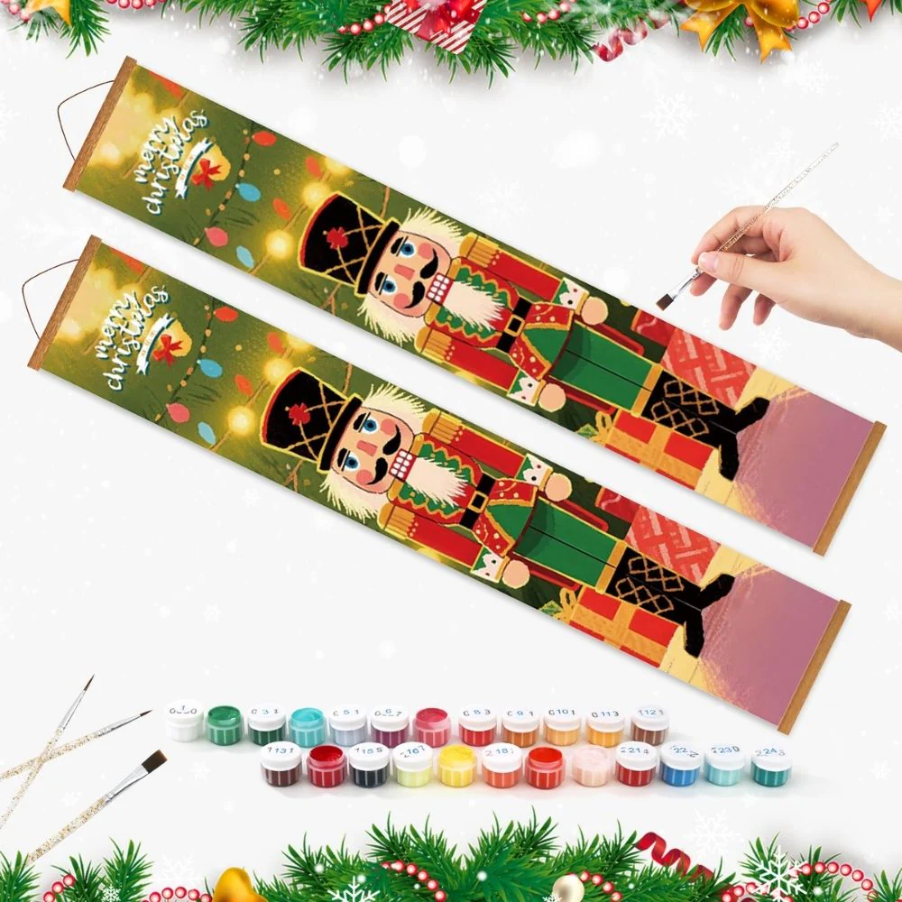 Paint by Numbers Front Door Hanging Banners - Twinkling Lights - Image 3