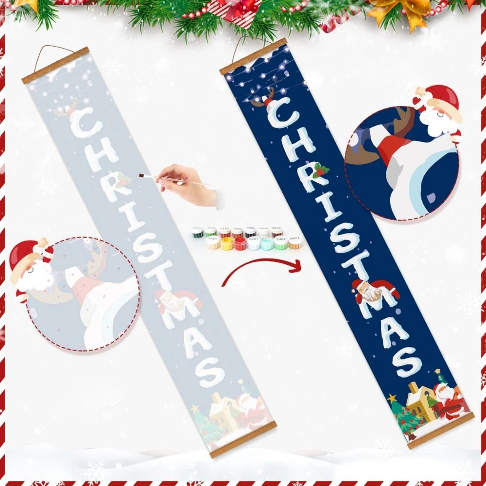 Paint by Numbers Front Door Hanging Banners - Winter Wonderland - Image 5
