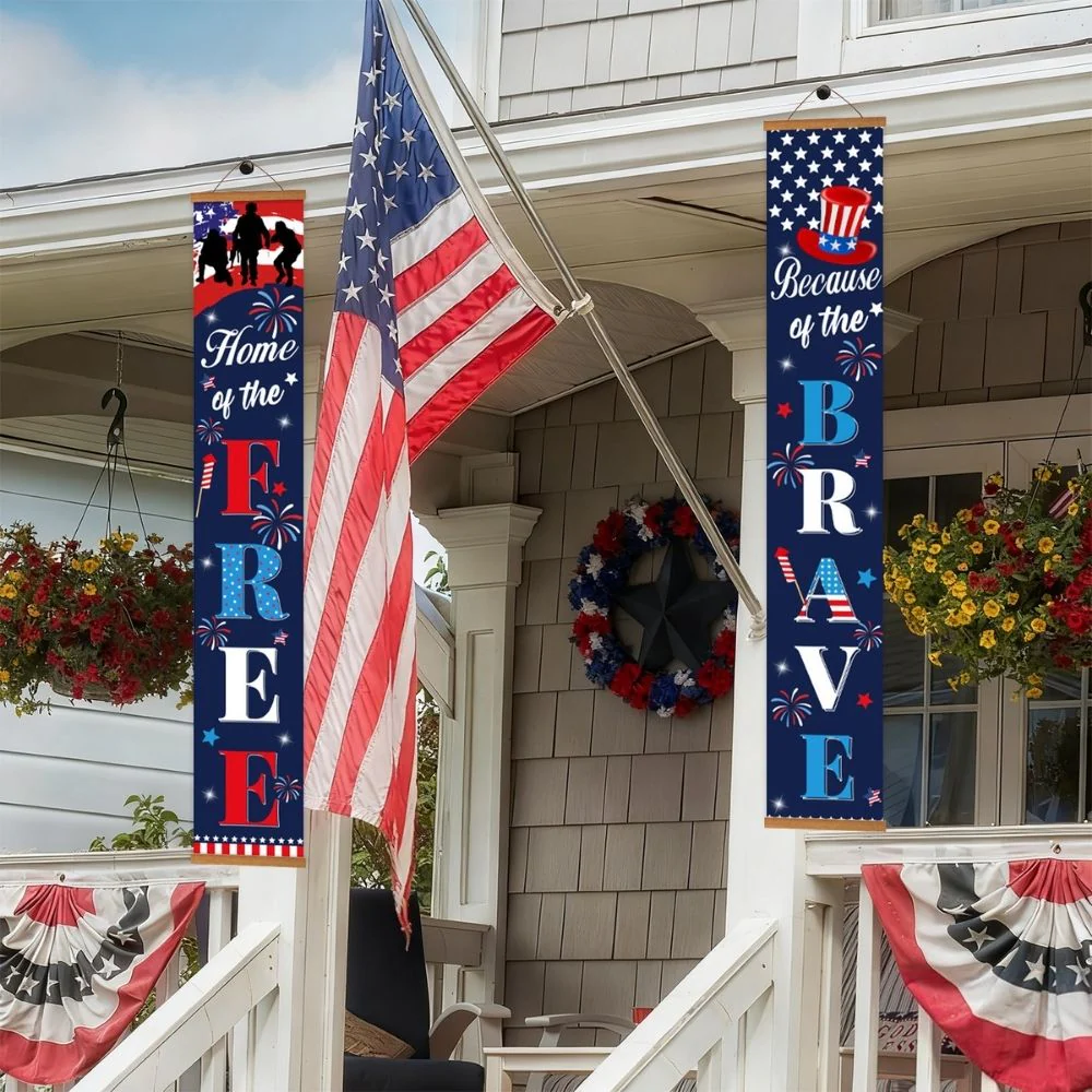 Paint by Numbers Front Door Hanging Banners - American Bunting - Image 9