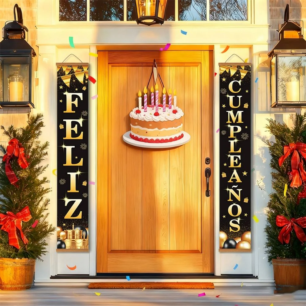 Paint by Numbers Front Door Hanging Banners - Birthday Bunting - Image 9