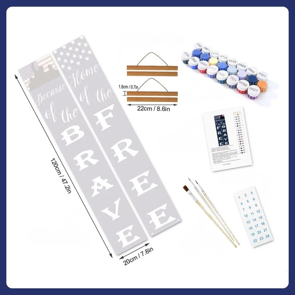 Paint by Numbers Front Door Hanging Banners - Independence Streamers - Image 4