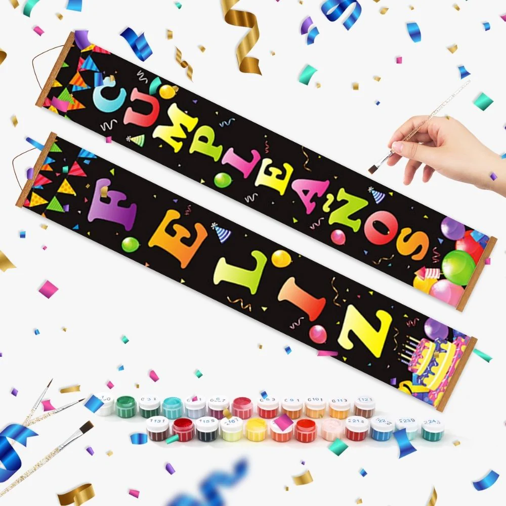 Paint by Numbers Front Door Hanging Banners - Sparkle Garland - Image 3