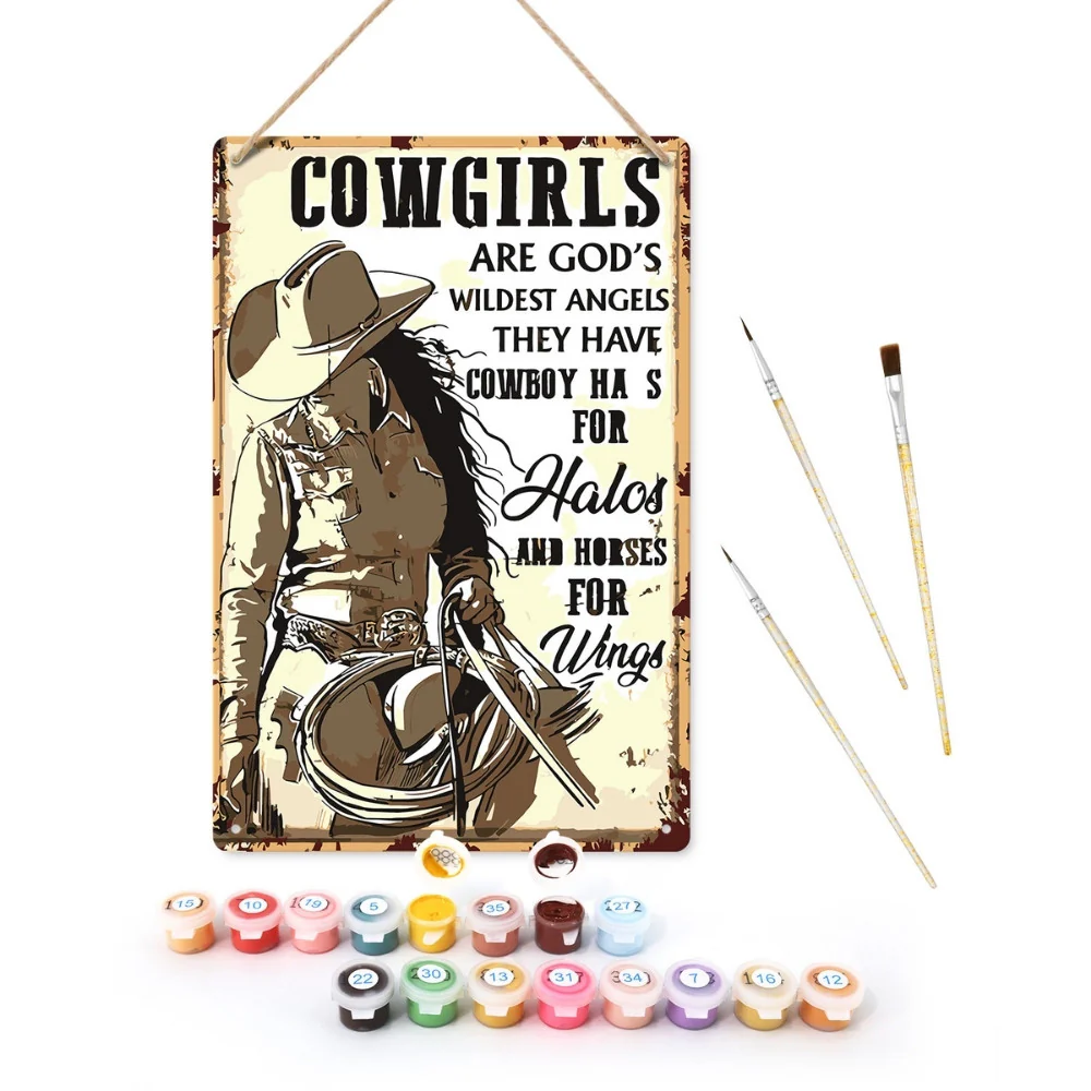 Paint by Numbers Metal Poster - Cowgirls