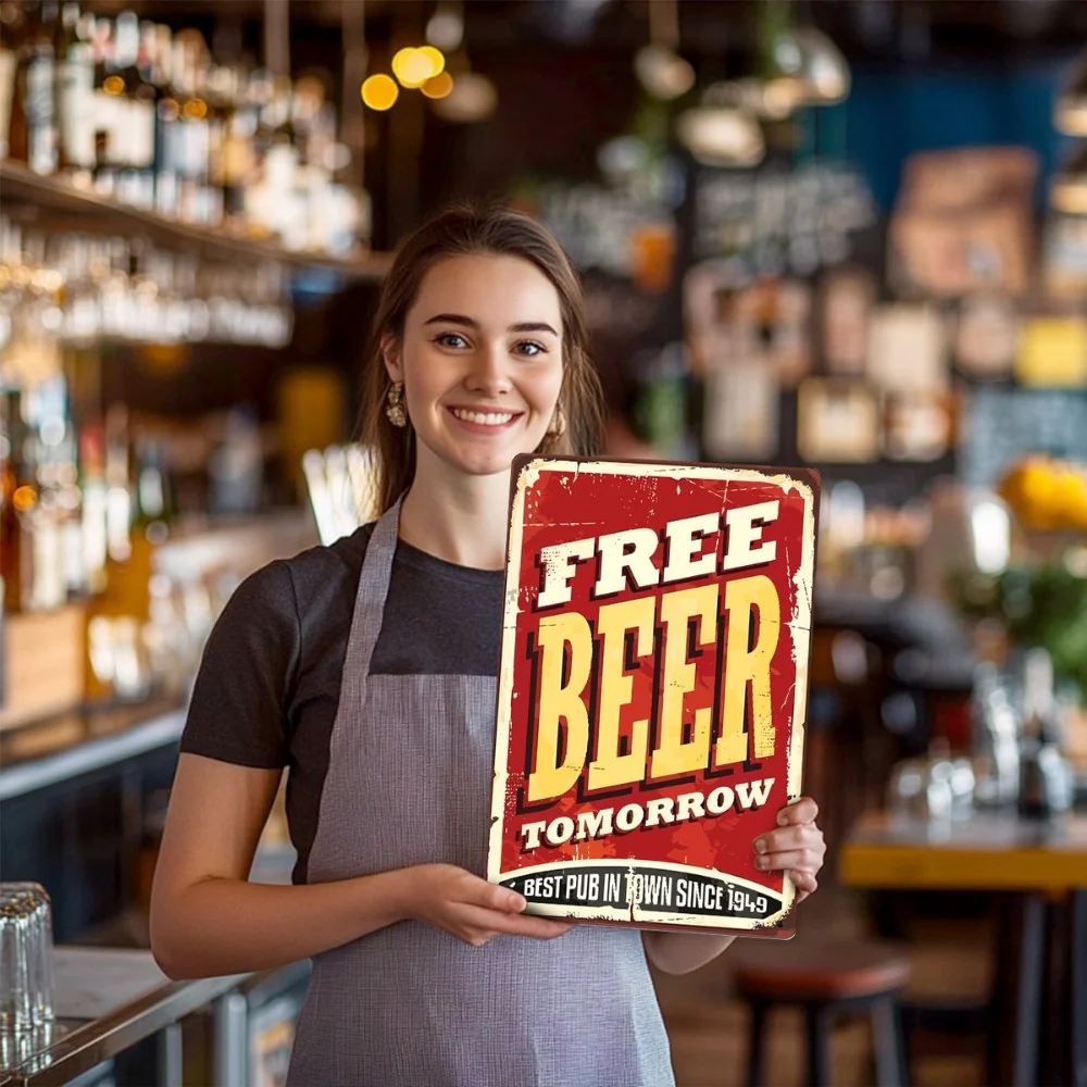 Paint by Numbers Metal Poster - Free Beer - Image 10