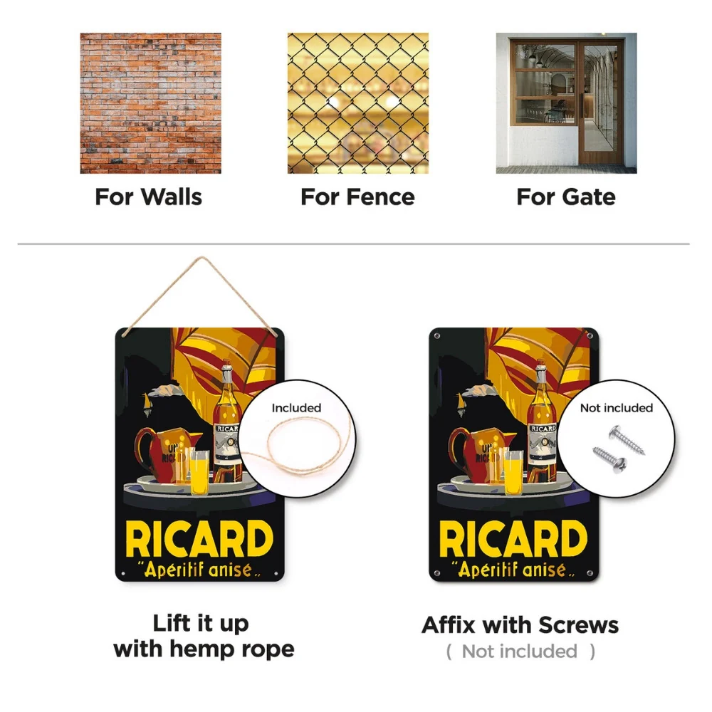 Paint by Numbers Metal Poster - Ricard Aperitif Black - Image 8