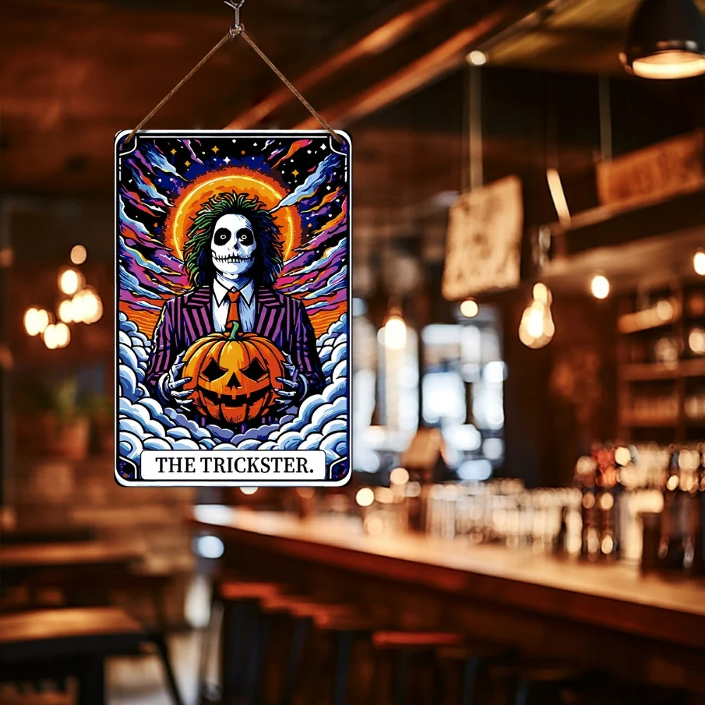 Paint by Numbers Metal Poster - The Trickster and the Pumpkin - Image 9