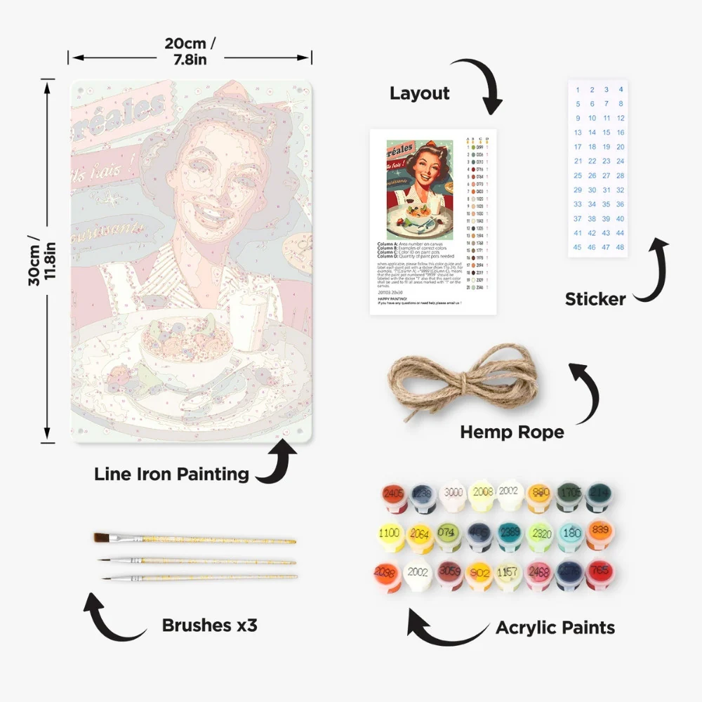 Paint by Numbers Metal Poster - Vintage Cereal - Image 12