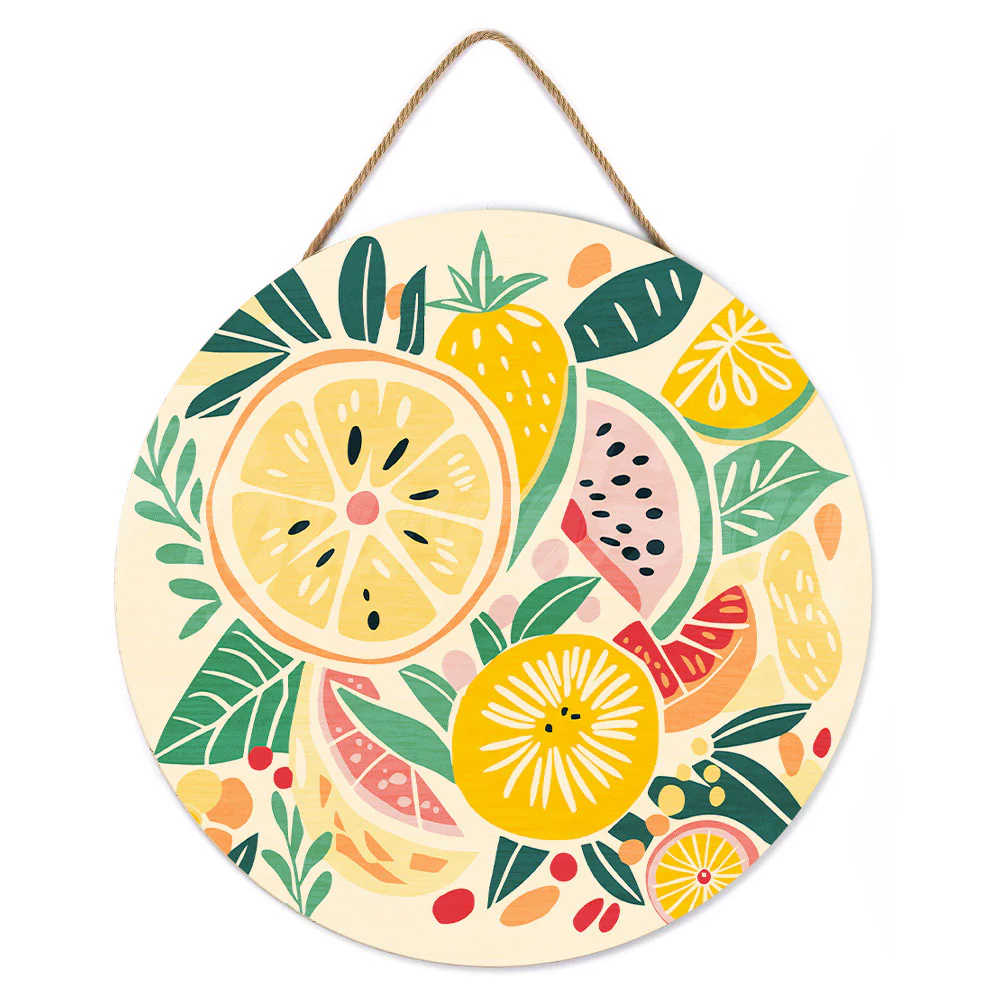 Paint by numbers on Wood Slice - Fruits - Image 2