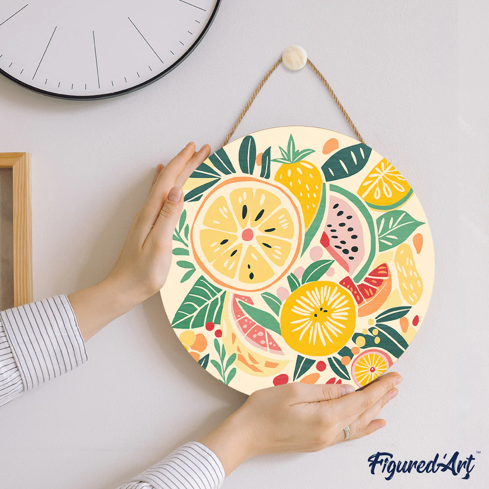 Paint by numbers on Wood Slice - Fruits - Image 7