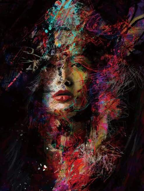Painted woman