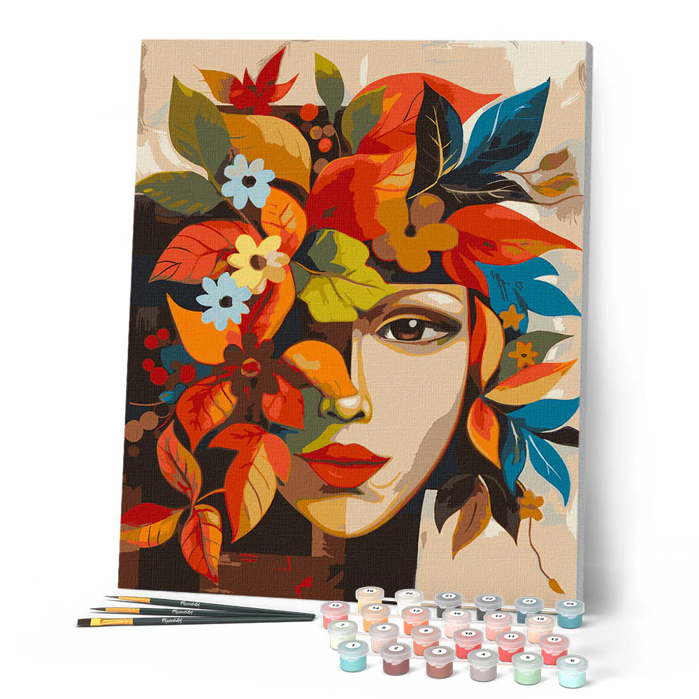Picasso-inspired Autumn Flora Face - Image 2