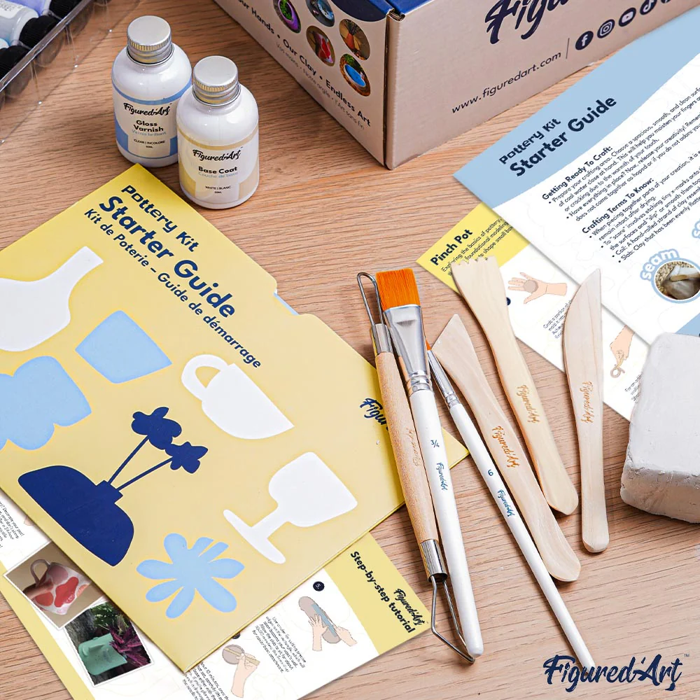 Pottery Kit with Air Dry Clay - Image 7
