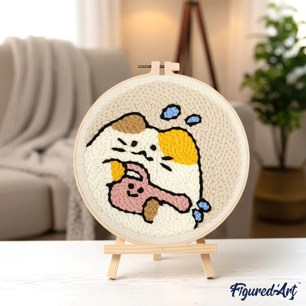 Punch Needle Kit - Cat Gardener - Image 3