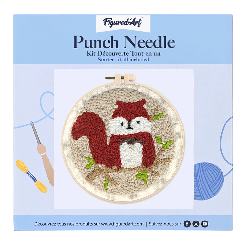 Punch Needle Kit - Cute Squirrel - Image 2