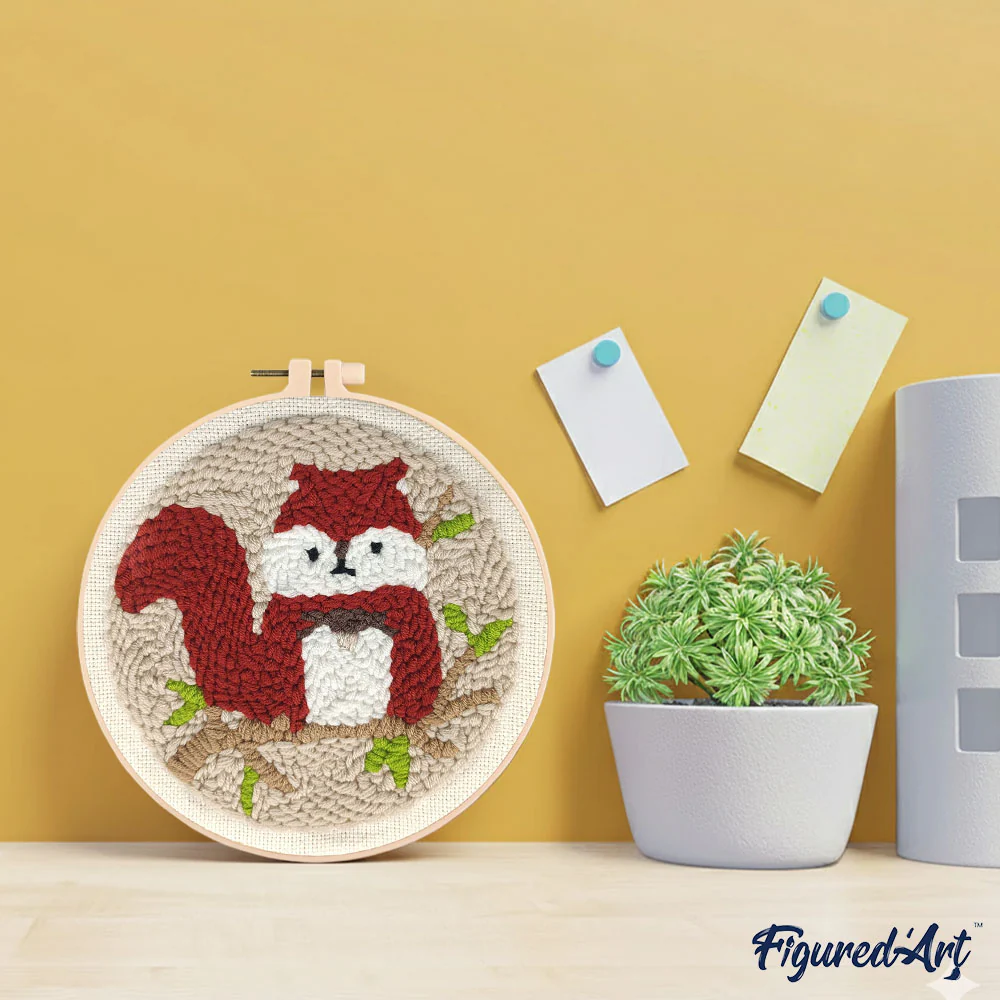 Punch Needle Kit - Cute Squirrel - Image 3