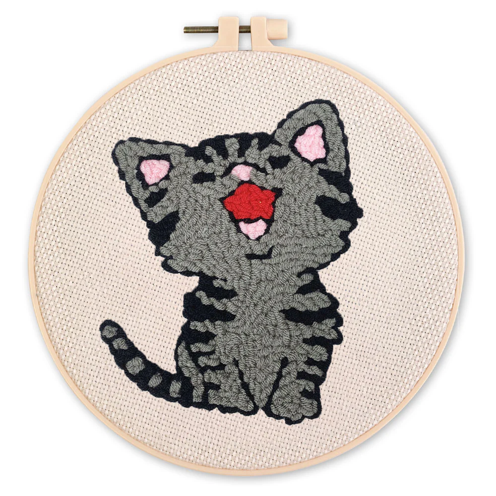 Punch Needle Kit - Laughing Cat