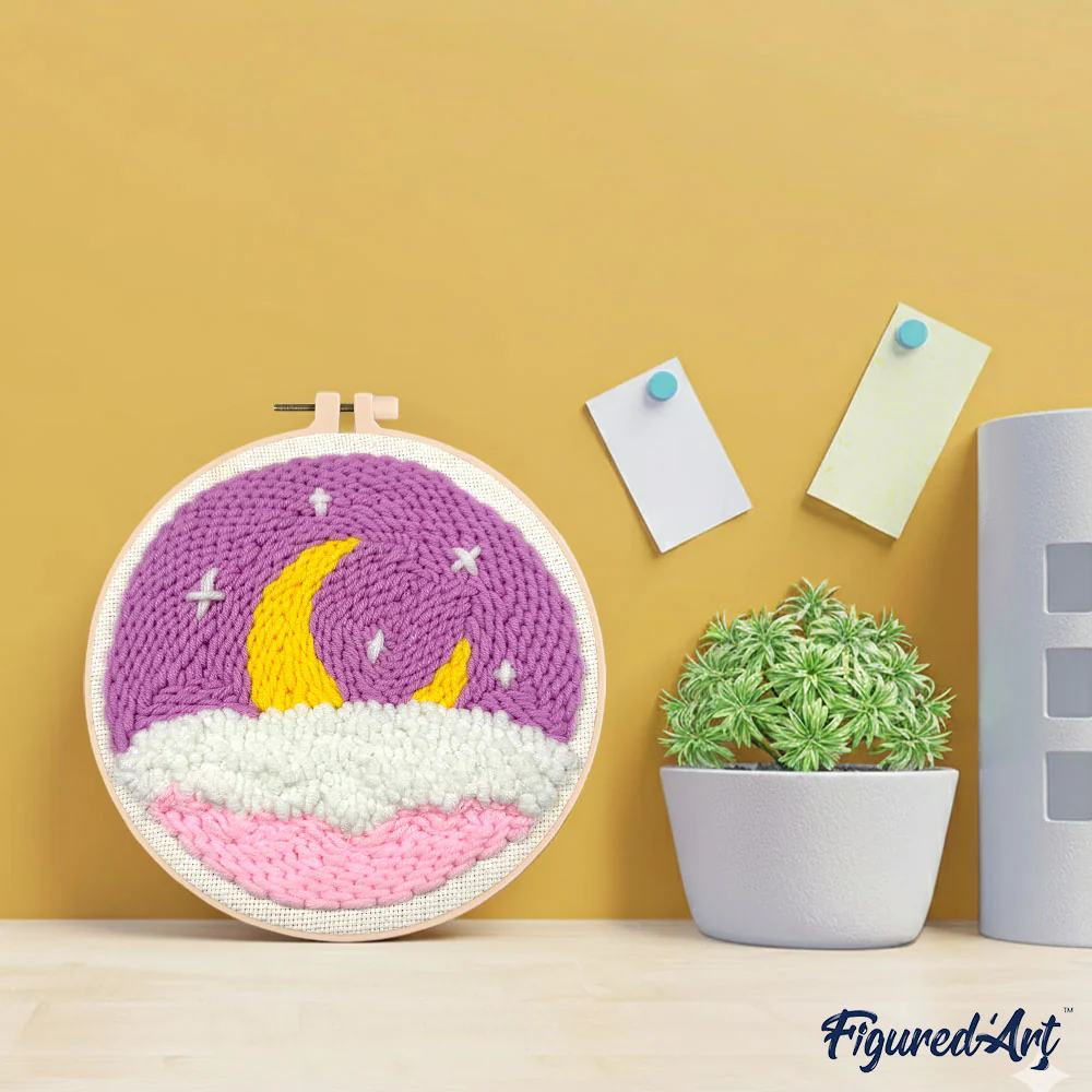 Punch Needle Kit - Purple Sky - Image 3