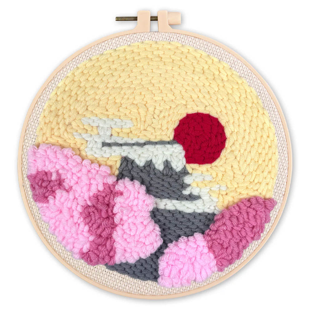 Punch Needle Kit - Rising Sun and Cherry Blossom