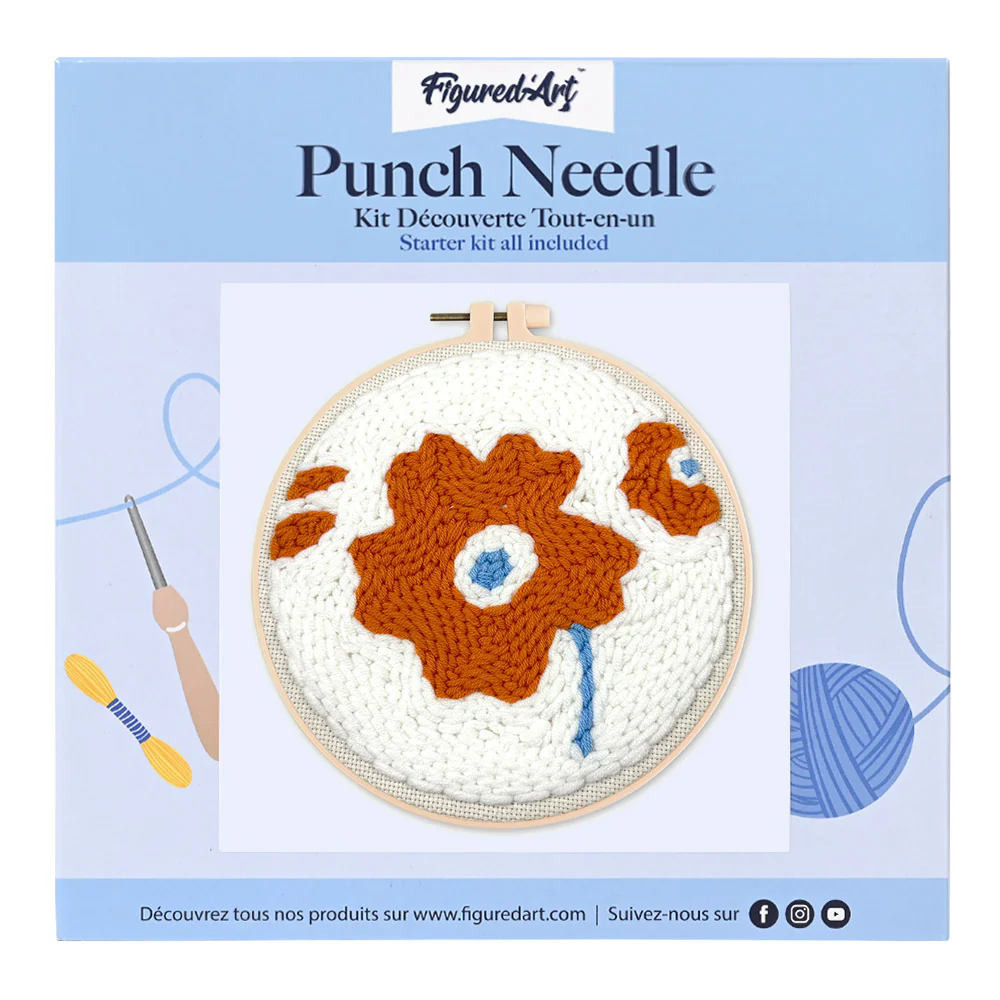Punch Needle Kit - Rust-Red Poppy - Image 2