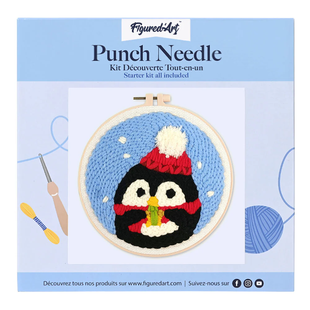 Punch Needle Kit - Santa Penguin - Image 2