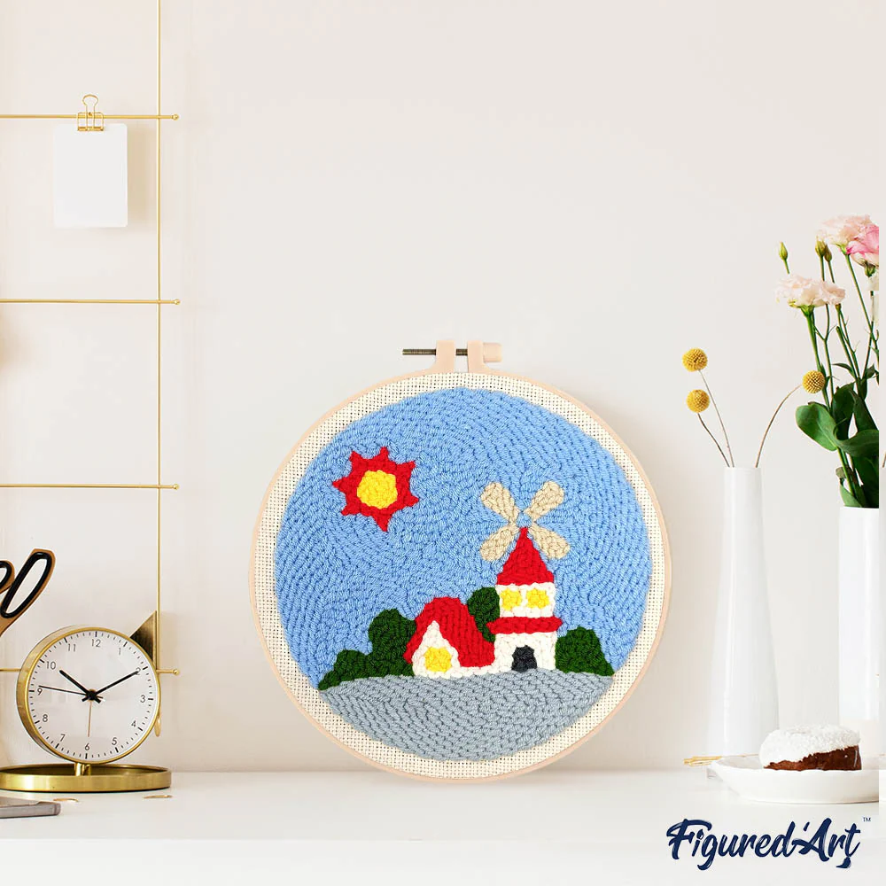 Punch Needle Kit - Sunny Windmill - Image 3