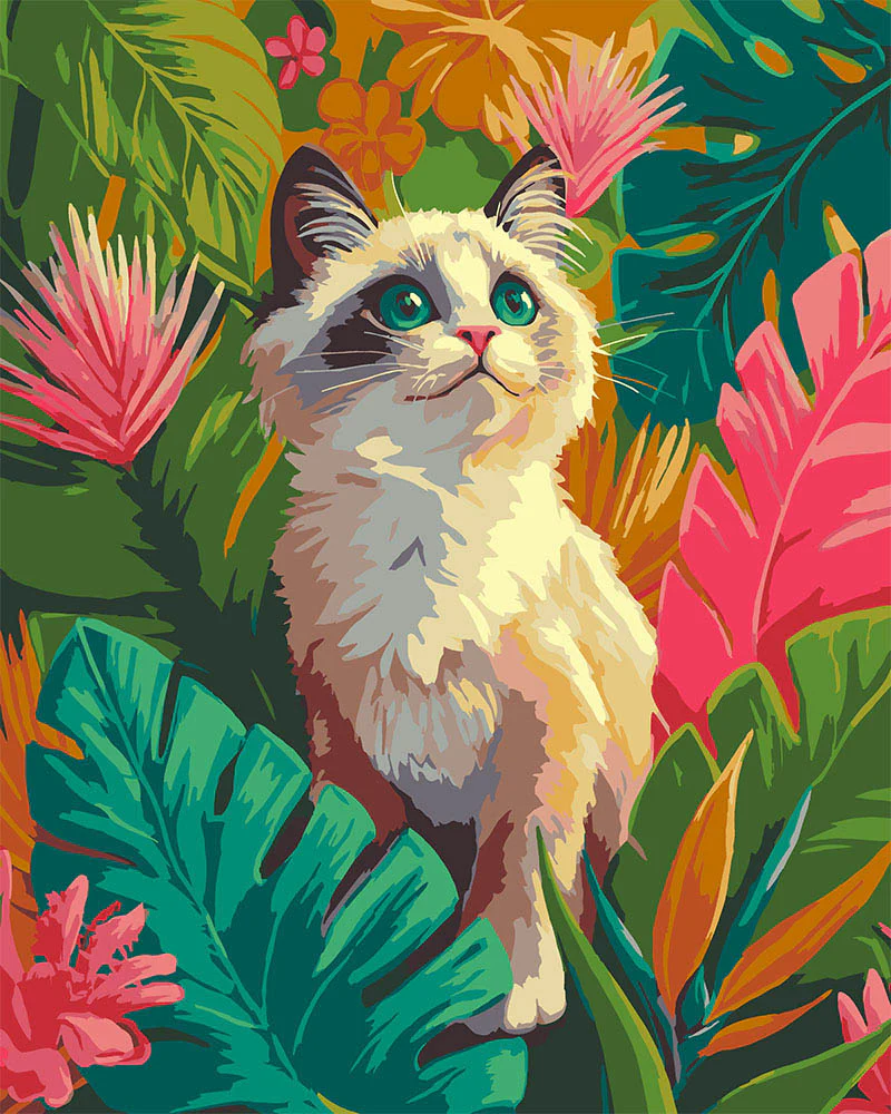 Ragdoll Kitten in Jungle