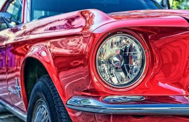 Red Car Headlight