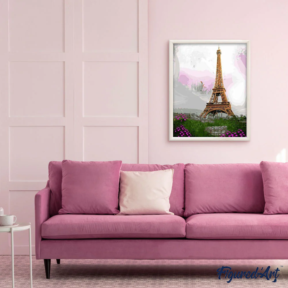 Romantic Eiffel Tower with Flowers - Image 3