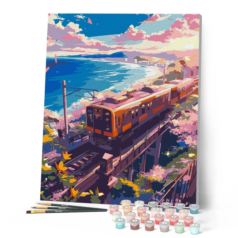 Sakura Railway by the Ocean - Image 2
