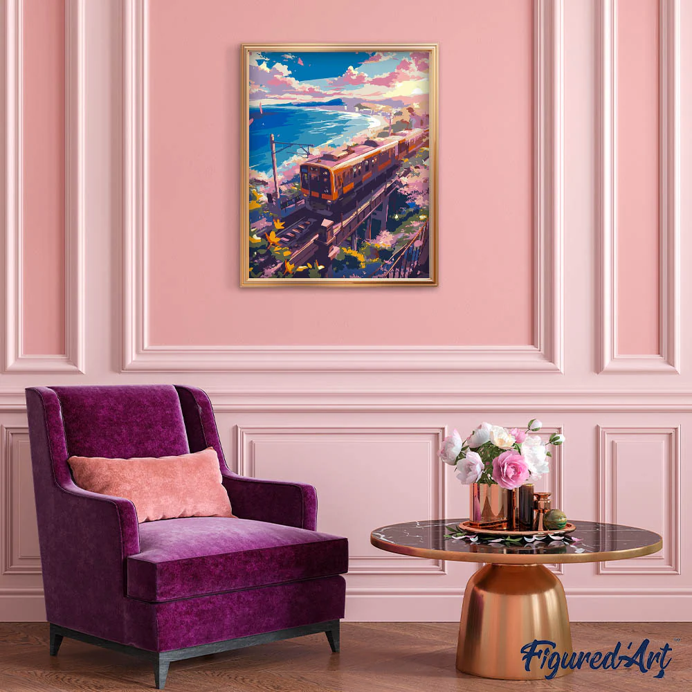 Sakura Railway by the Ocean - Image 3