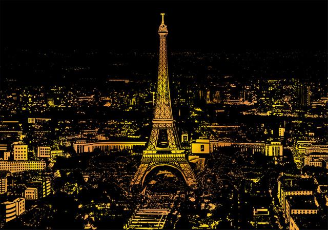 ZZZ Scratch Painting - Eiffel Tower Panorama