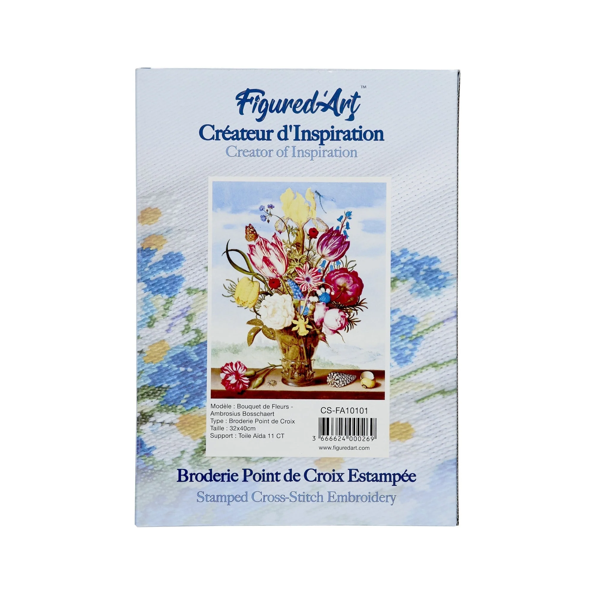 Stamped Cross Stitch Kit - Mardigras Cat - Image 2