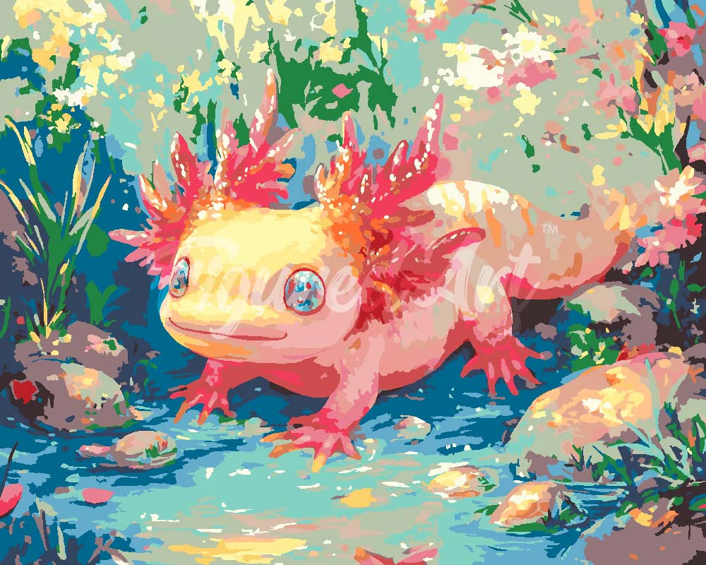 Sunbathing Axolotl