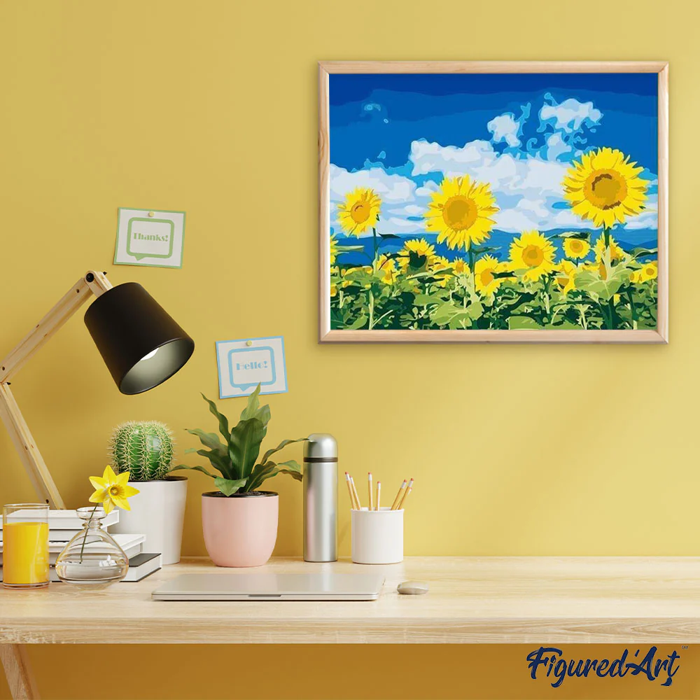Sunflowers and Blue Sky - Image 3