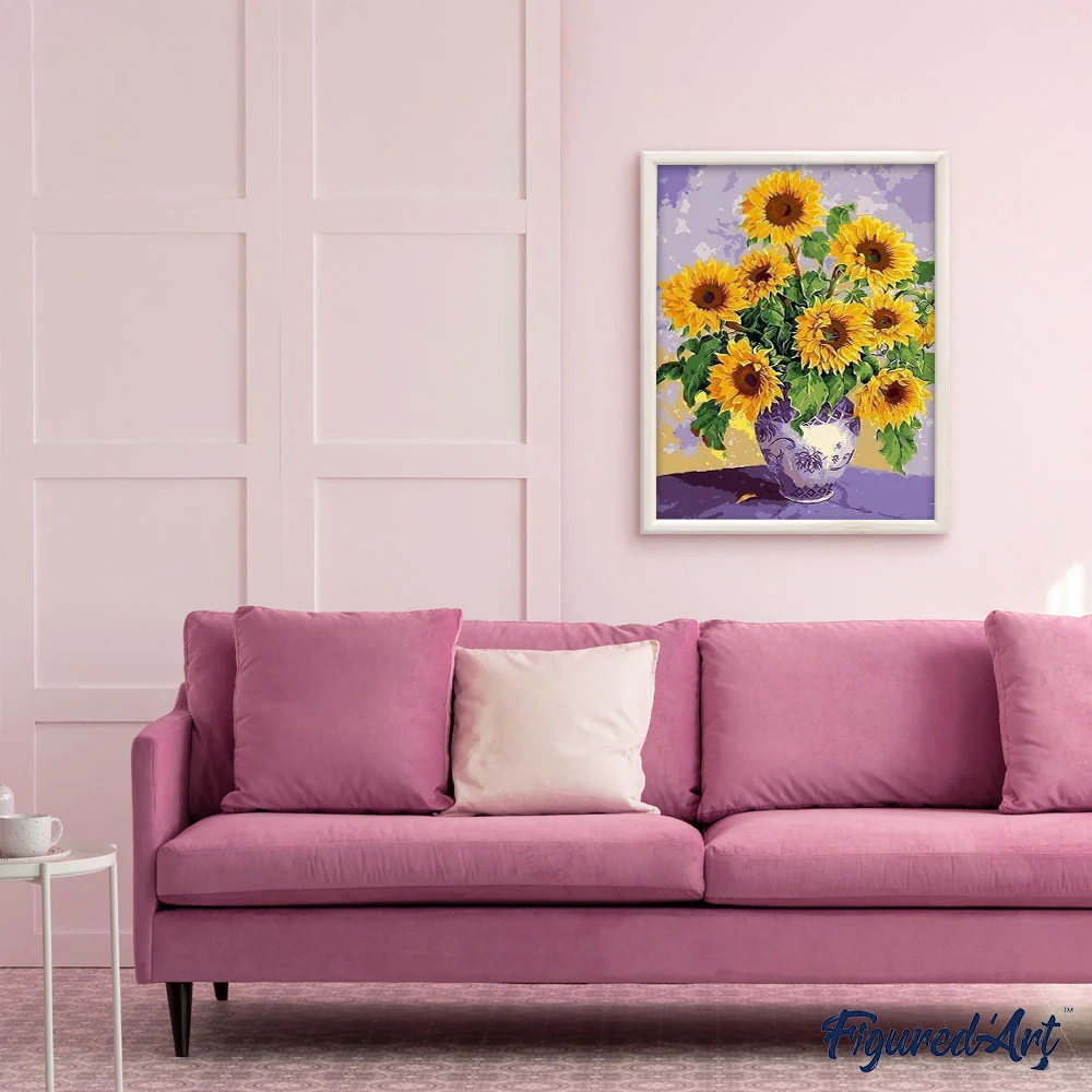 Sunflowers in Ancient Vase - Image 3