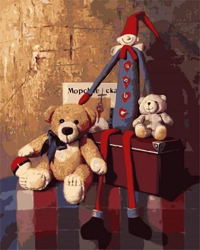 Teddy bears and Marionnette