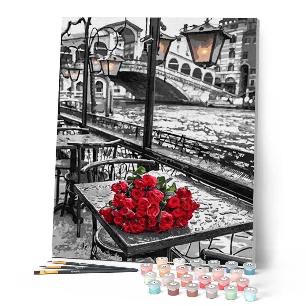Terrace and Bouquet of Roses - Image 2