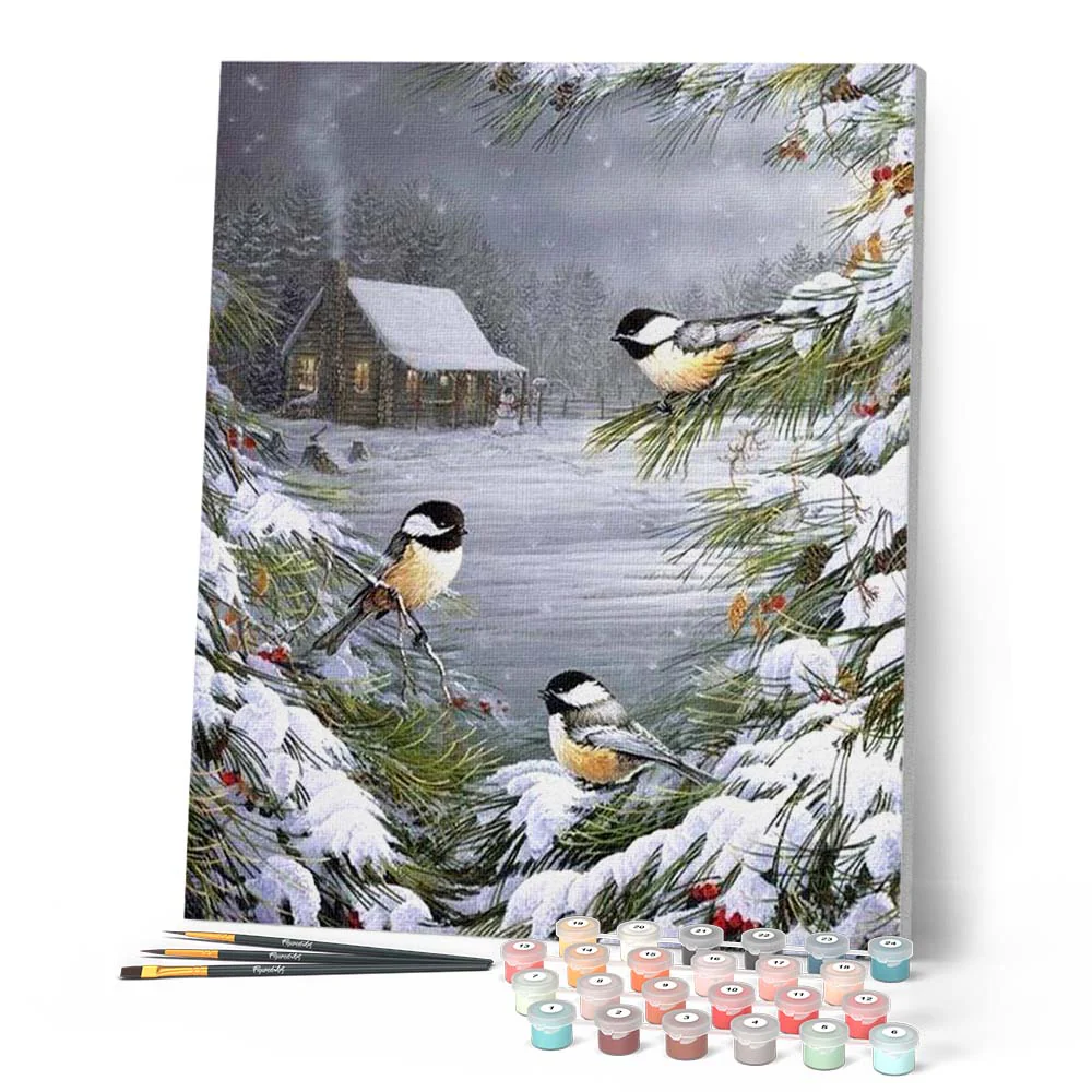 Three Birds in the Snow - Image 2