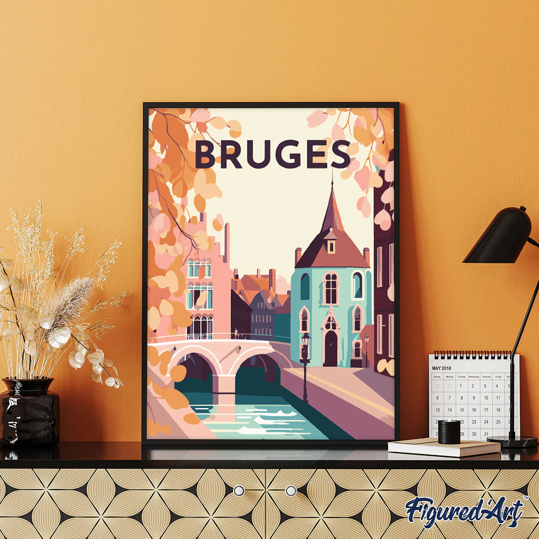 Travel Poster Bruges - Image 3