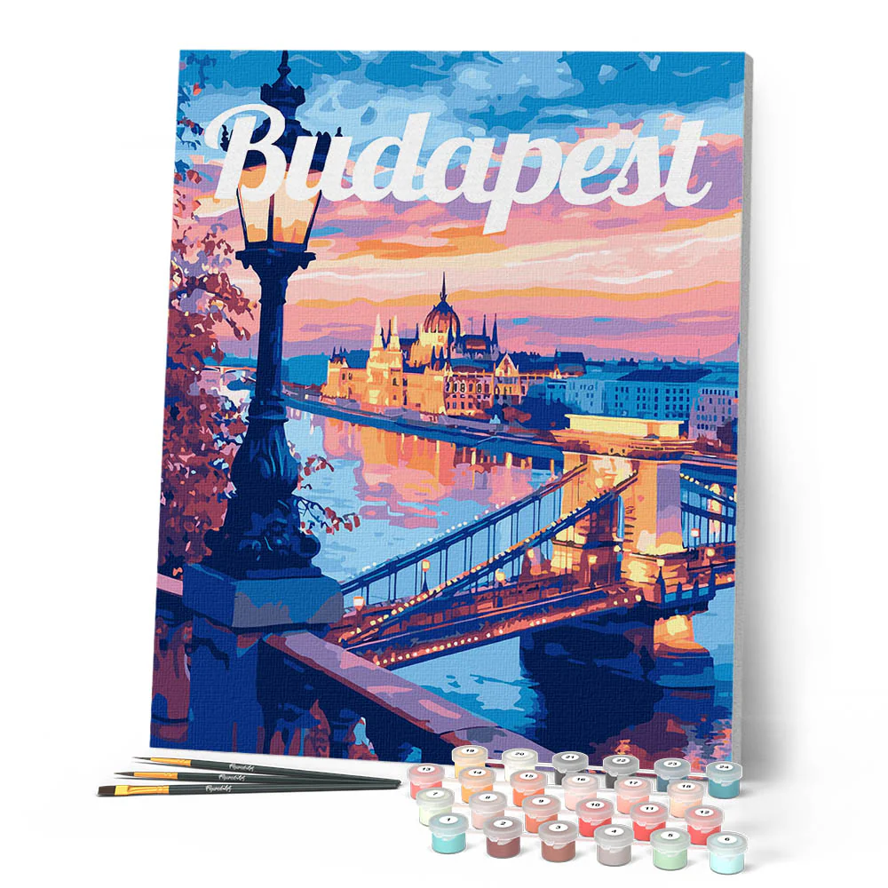 Travel Poster Budapest at Dusk - Image 2