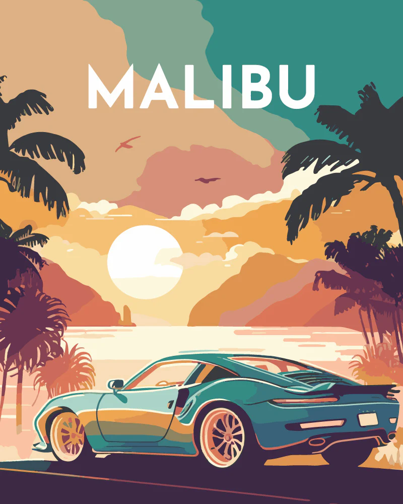 Travel Poster Malibu