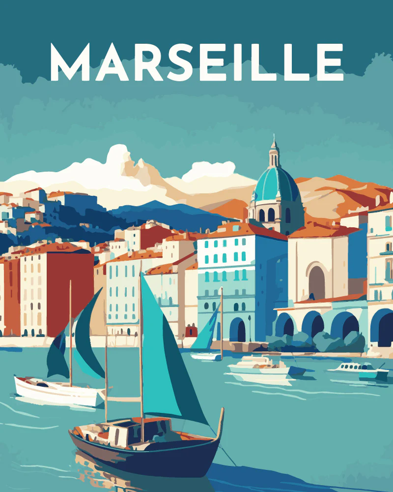 Travel Poster Marseille