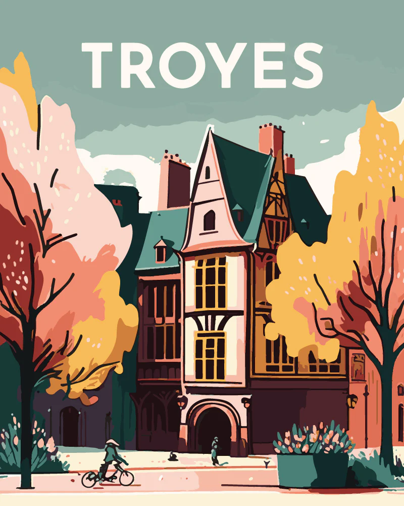Travel Poster Troyes