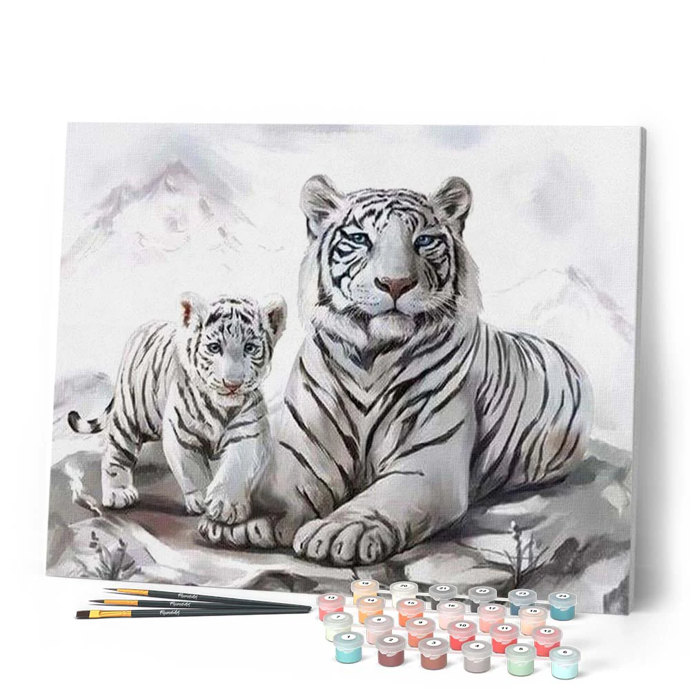 Two White Tigers - Image 2